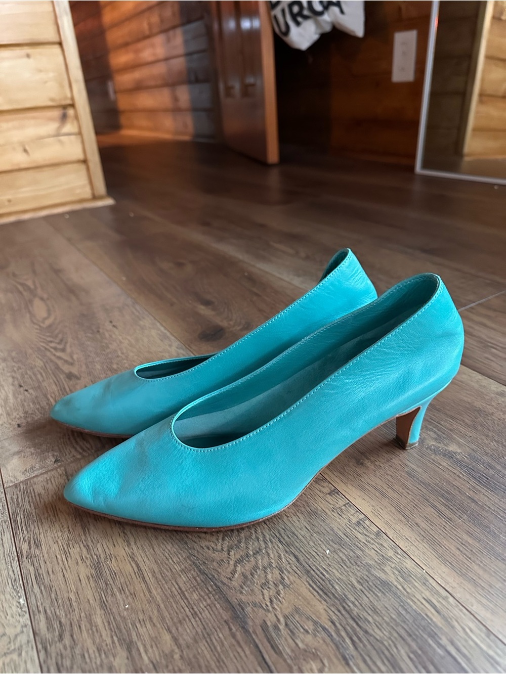 Martiniano Party Heel- Turquoise- Size 41